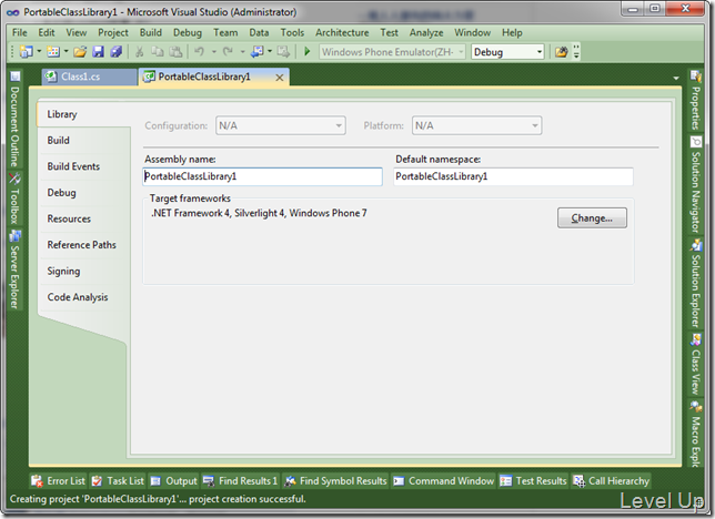 [Visual Studio]Build Reusable Cross-Platform Assemblies with the Portable Class Library Template