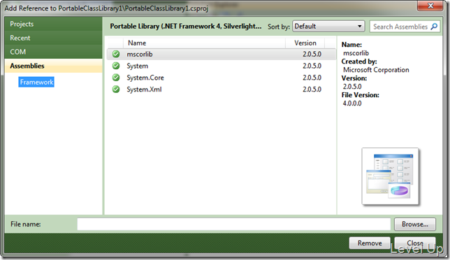 [Visual Studio]Build Reusable Cross-Platform Assemblies with the Portable Class Library Template