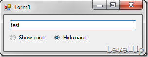 [C#]Control the Caret on a Control with ShowCaret & HideCaret