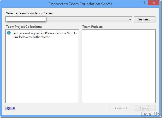 Connect to Team Fundation Service