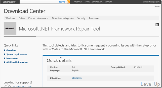 [.NET Resource]Microsoft .NET Framework Repair Tool