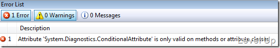 [C#]Effective C# Item 4: Use ConditionalAttribute Instead of #if