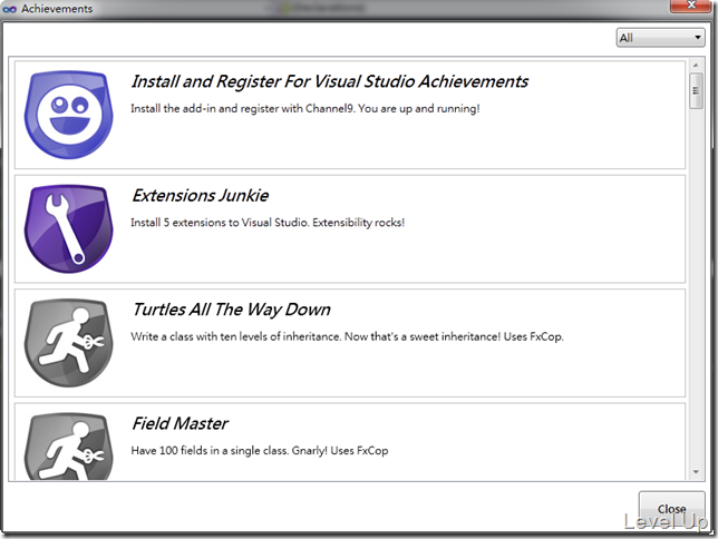 [Visual Studio]Introduce Visual Studio Achievements