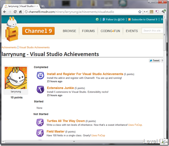 [Visual Studio]Introduce Visual Studio Achievements