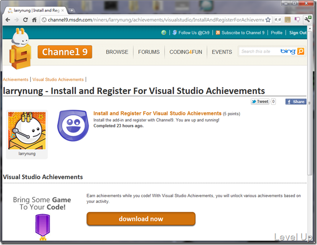 [Visual Studio]Introduce Visual Studio Achievements