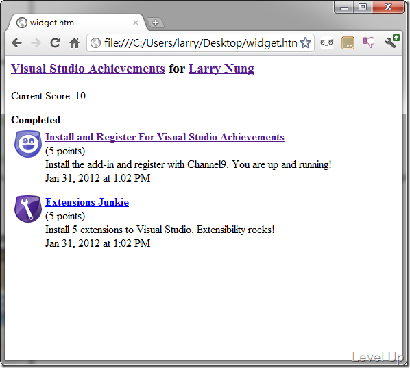 [Visual Studio]Introduce Visual Studio Achievements