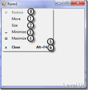 [C#]Remove Menu Items from a Form's System Menu via API