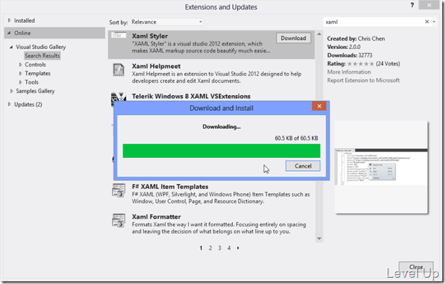 Use Xaml Styler to style your xaml code