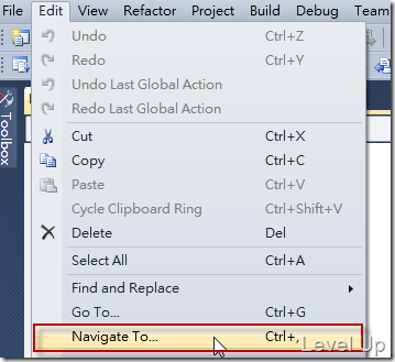 [Visual Studio]Visual Studio 2010 New Feature - Navigate To