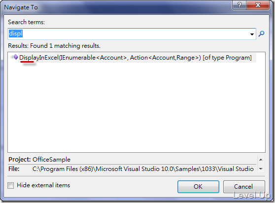 [Visual Studio]Visual Studio 2010 New Feature - Navigate To