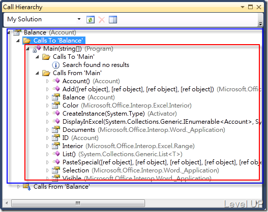 [Visual Studio]Visual Studio 2010 New Feature - Call Hierarchy