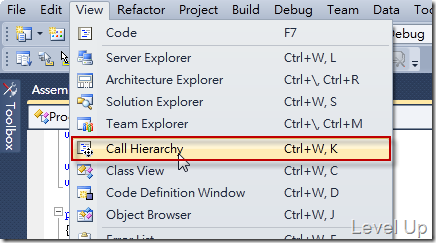 [Visual Studio]Visual Studio 2010 New Feature - Call Hierarchy
