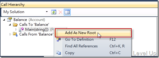 [Visual Studio]Visual Studio 2010 New Feature - Call Hierarchy