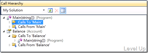[Visual Studio]Visual Studio 2010 New Feature - Call Hierarchy