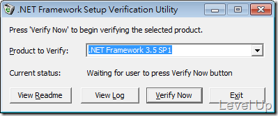 [.NET Resource].NET Framework Setup Verification Tool