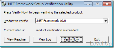 [.NET Resource].NET Framework Setup Verification Tool