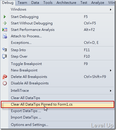 [Visual Studio]Visual Studio 2010 New Feature - DataTips