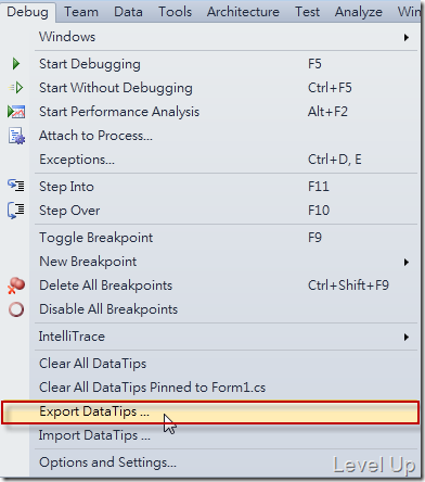 [Visual Studio]Visual Studio 2010 New Feature - DataTips