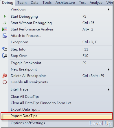 [Visual Studio]Visual Studio 2010 New Feature - DataTips