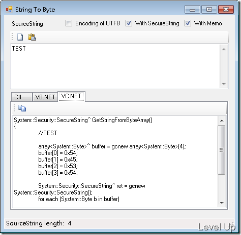 [Software]StringToByte - A Little Tool to Convert Strings to Byte()