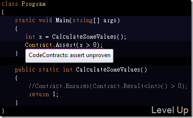 .NET 4.0 New Feature - Code Contracts (Part 3) Contract.Assert & Contract.Assume