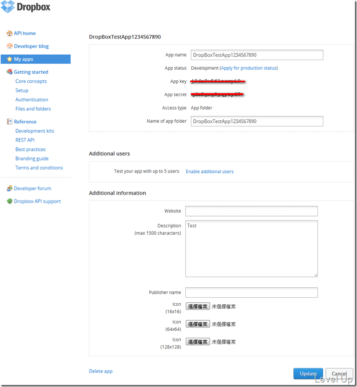 DropBox Development Series - Applying for an App Key and App Secret