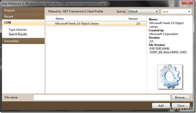 [C#]Windows RSS Platform