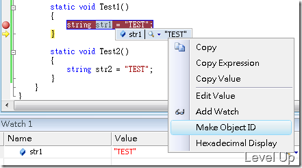 [C#][Visual Studio]Debug With Object ID