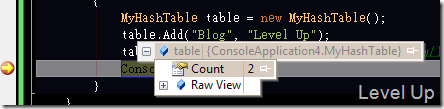 [C#][Visual Studio]Customize Debug Info with DebuggerTypeProxyAttribute