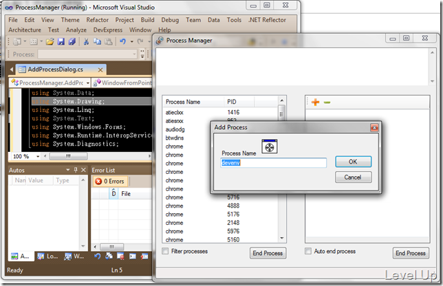 [C#]Get the Window Under the Mouse Cursor and Its Process Name