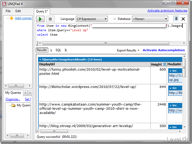 [C#][Linq]BLinq - Linq To Bing
