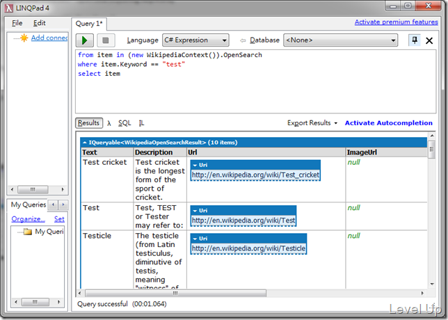 [C#][Linq]Linq to Wikipedia