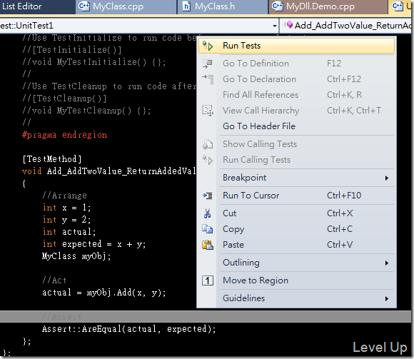 [C++][Visual Studio]Unit Testing Native C++ with Visual Studio