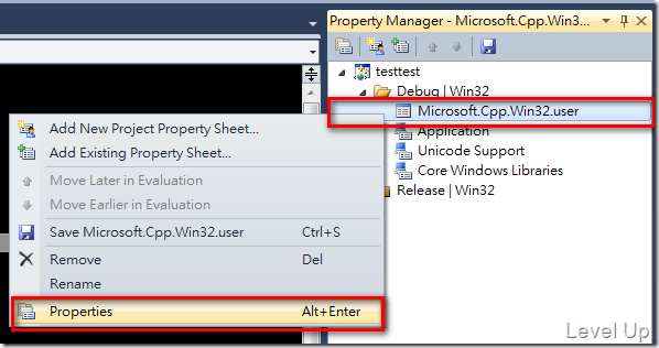 [C++][Visual Studio]Modify Inherited Properties with the Property Manager