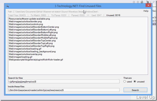 [Visual Studio]Find Unused Files v1.3