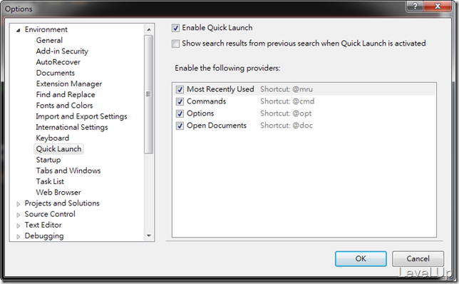[Visual Studio]Visual Studio 2011 Preview New Feature - Quick Launch