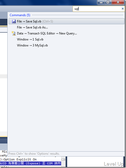 [Visual Studio]Visual Studio 2011 Preview New Feature - Quick Launch