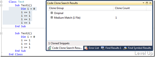 [Visual Studio]Visual Studio 2011 Preview New Feature - Code Clone Analysis