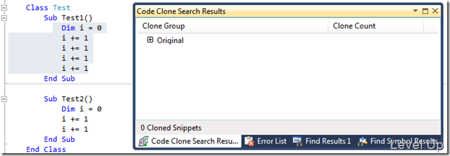 [Visual Studio]Visual Studio 2011 Preview New Feature - Code Clone Analysis