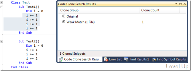[Visual Studio]Visual Studio 2011 Preview New Feature - Code Clone Analysis