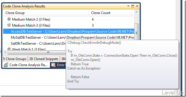 [Visual Studio]Visual Studio 2011 Preview New Feature - Code Clone Analysis