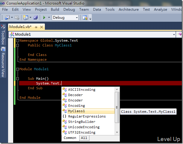 [Visual Studio]VB 11.0 New Feature - Namespace Global