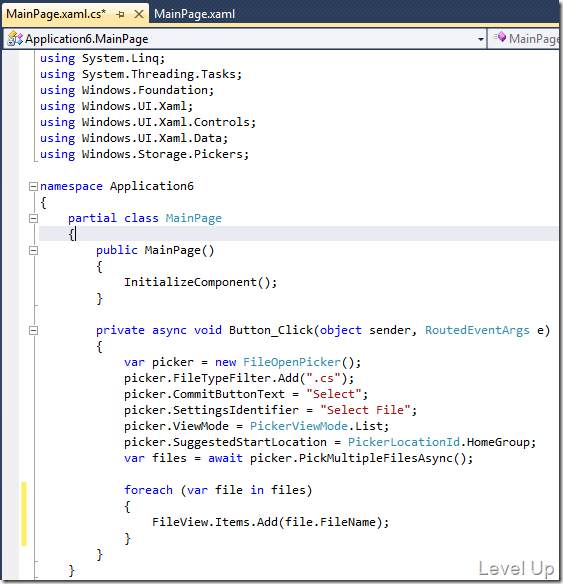[WinRT][C#]Windows.Storage.Pickers.FileOpenPicker