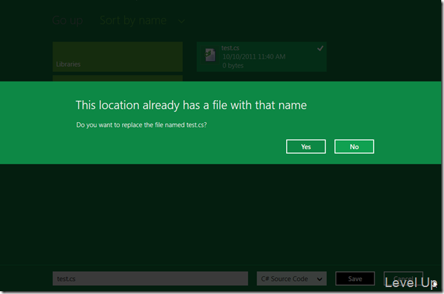 [WinRT][C#]Windows.Storage.Pickers.FileSavePicker