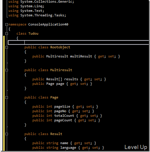 [Visual Studio]Paste XML and JSON Directly as Classes with Visual Studio 2012's Paste Special