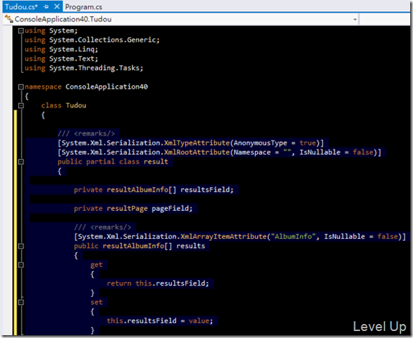 [Visual Studio]Paste XML and JSON Directly as Classes with Visual Studio 2012's Paste Special