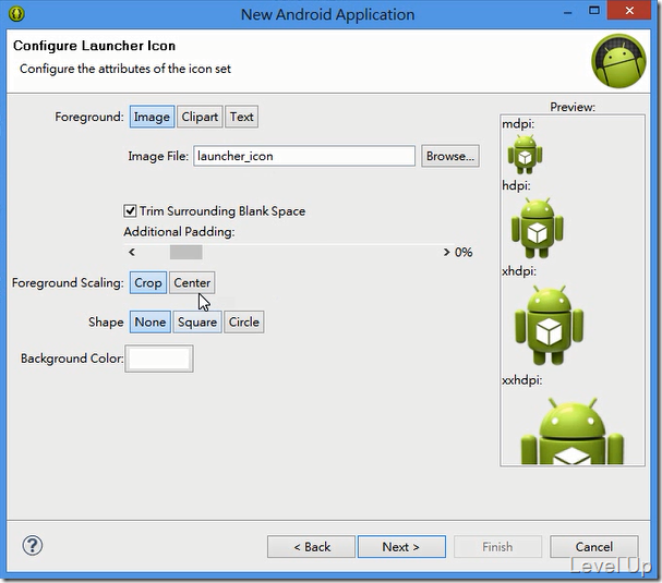 Create your first android app with eclipse