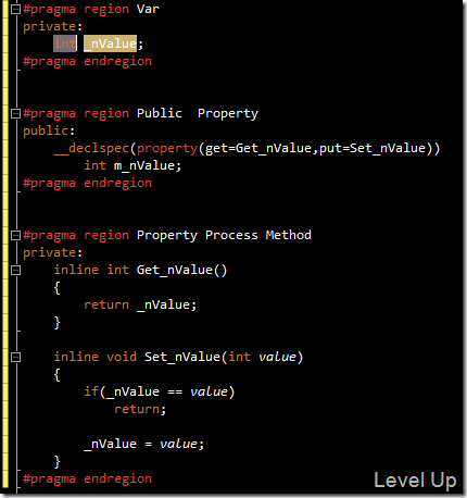 [C++]C++ Nativated Property Code Snippet