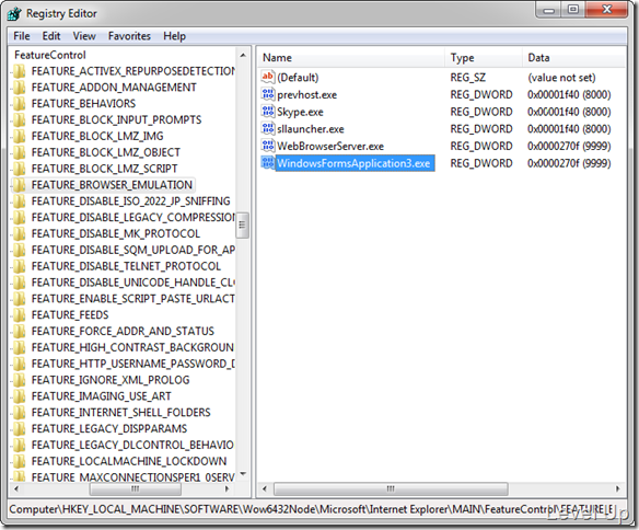 [C#]Set the User Agent Version for the WebBrowser Control