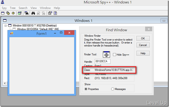 [C#]How to Specify a Window ClassName to Receive Window Messages in a .NET App